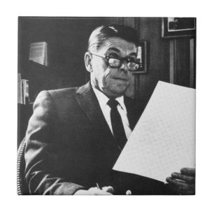 Azulejo De Cerâmica Fotografia de Ronald Reagan