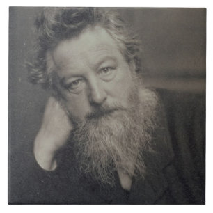 Azulejo De Cerâmica Fotografia do retrato de William Morris (1834-96)
