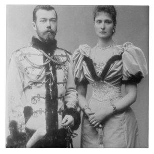 Azulejo De Cerâmica Fotografia do retrato do Tsar Nicholas II