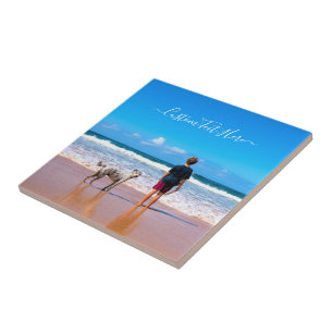 Azulejo De Cerâmica Fotografia e texto personalizados - seu próprio D