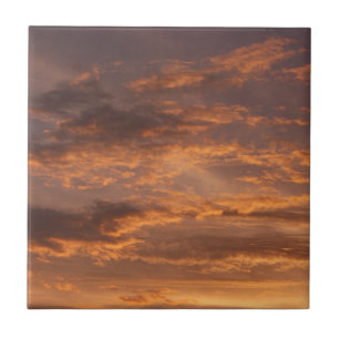 Azulejo De Cerâmica Fotos da Paisagem Colorida do Céu com Nuvens ao Pô