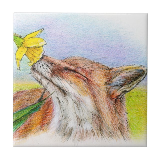 Azulejo De Cerâmica Fox de Fred (Frente)