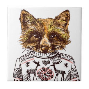 Azulejo De Cerâmica Fox vestido Foxy