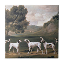 Azulejo De Cerâmica Foxhounds in a Rural Landscape (por George Stubbs)