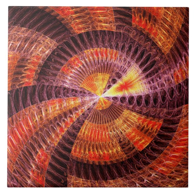 Azulejo De Cerâmica Fractal - Abstrato - A Constante (Frente)