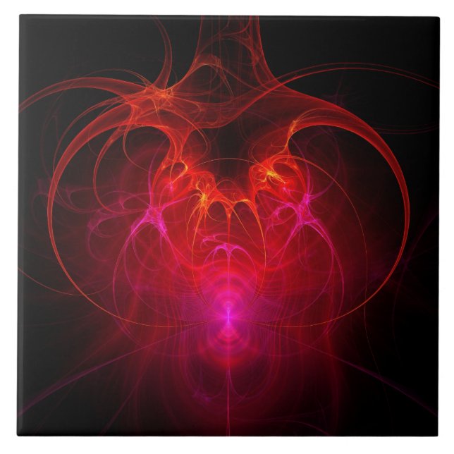 Azulejo De Cerâmica Fractal - Ciência - A rede neural (Frente)