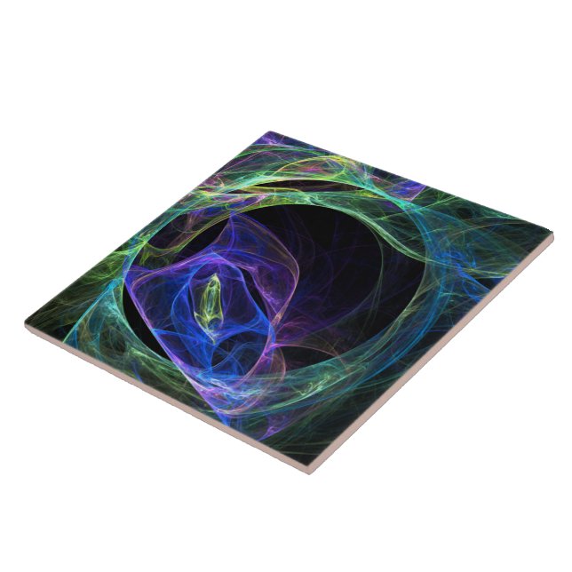 Azulejo De Cerâmica Fractal da energia (Lateral)