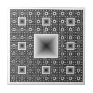 Azulejo De Cerâmica Fractal do tapete de Sierpiński