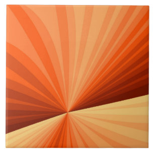 Azulejo De Cerâmica Fractal Gráfico de Baunilha Vermelha Abstrato Lar