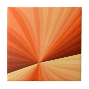 Azulejo De Cerâmica Fractal Gráfico de Baunilha Vermelha Abstrato Lara
