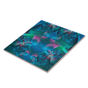Azulejo De Cerâmica Fractal III de apófise abstrato