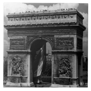 Azulejo De Cerâmica França Antiga Paris Arco do Triunfo Place Etoile