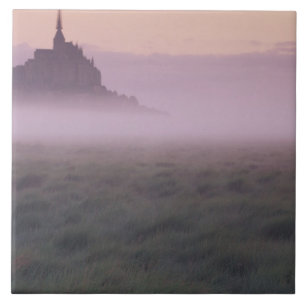 Azulejo De Cerâmica FRANÇA, Normandia Mont St. Michel. Névoa da Manhã