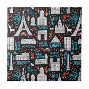 Azulejo De Cerâmica França Padrão de símbolos