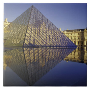 Azulejo De Cerâmica FRANÇA, Paris Reflexo, Pirâmide. O Louvre