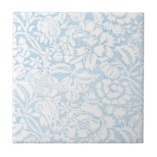 Azulejo De Cerâmica Francês azul gasto Toile