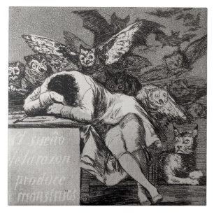 Azulejo De Cerâmica Francisco Jose de Goya y Lucientes   o sono de