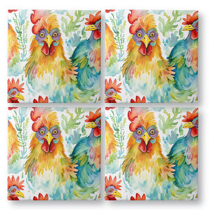 Azulejo De Cerâmica Frango com Fazenda Cólvora Bastante Galinha Aniver