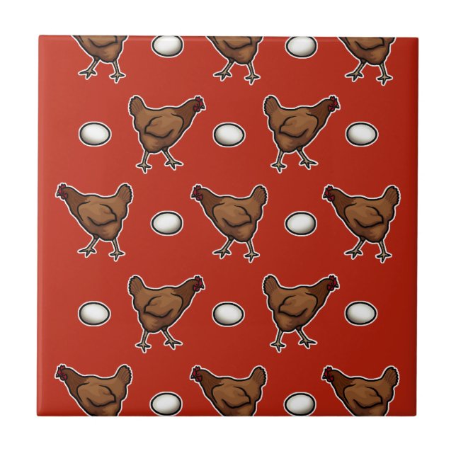 Azulejo De Cerâmica Frango ou ovo? (Frente)