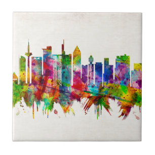 Azulejo De Cerâmica Frankfurt Alemanha Skyline