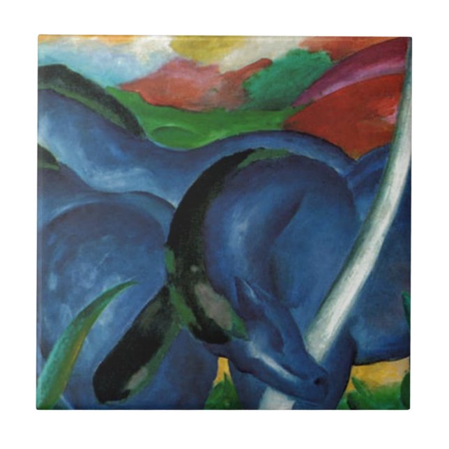 Azulejo De Cerâmica Franz marc blue design (Frente)