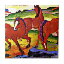 Azulejo De Cerâmica Franz Marc - Cavalos Grazing IV. 1911