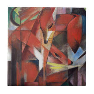 Azulejo De Cerâmica Franz Marc - The Foxes, 1913