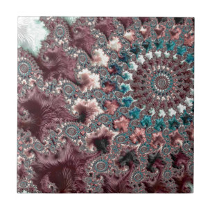 Azulejo De Cerâmica Fratura Espiral Da Boêmia Eclética Da Groovy Retro