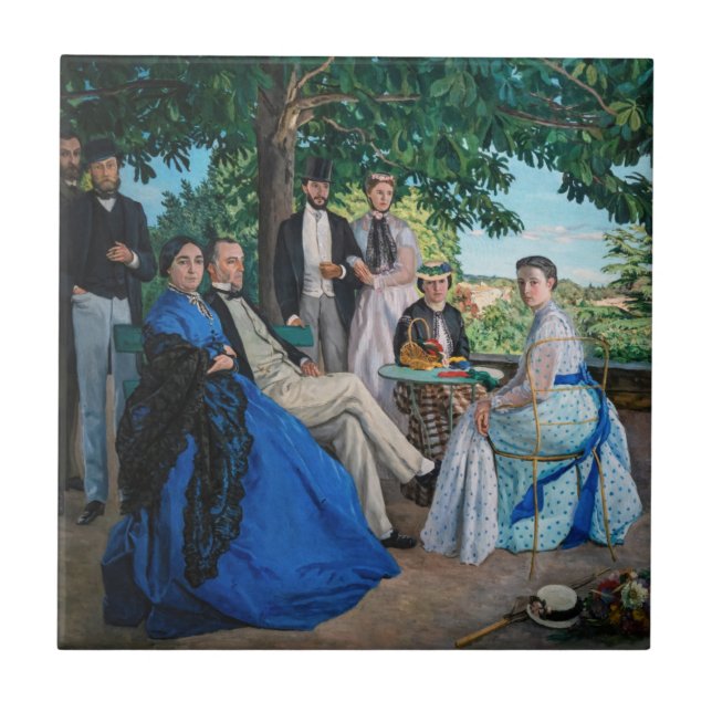 Azulejo De Cerâmica Frédéric Bazille - A Reunião de Família (Frente)