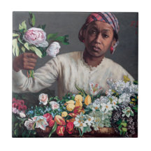 Frédéric Bazille - Jovem Mulher com Peônias