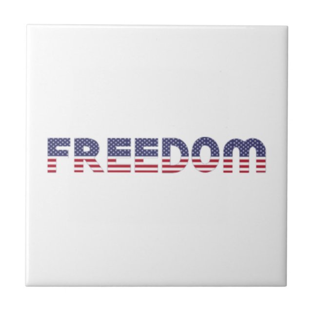 Azulejo De Cerâmica Freedom American Flag for Patriotic & Liberty Gift (Frente)
