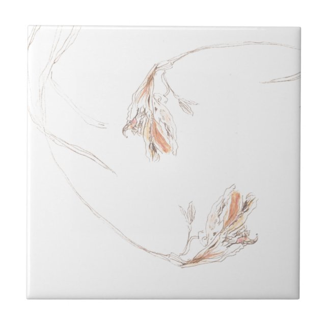 Azulejo De Cerâmica Freesias secas 1 (Frente)