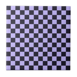 Azulejo De Cerâmica French lilac checkerboard pattern