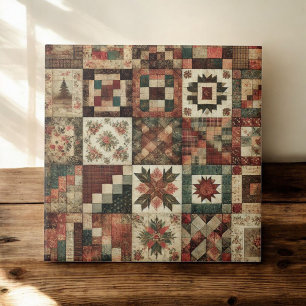 Azulejo De Cerâmica Frente russa Terracotta Quilt Patchwork Floral
