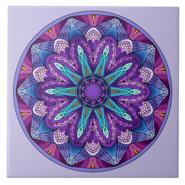 Azulejo De Cerâmica Frequência roxa™ (Frente)