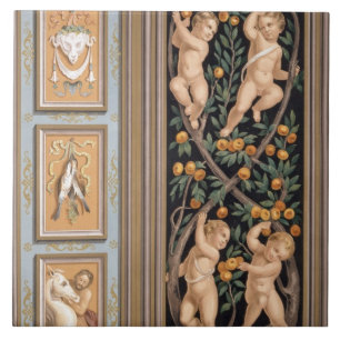 Azulejo De Cerâmica Fresco dos Cupido da igreja de St. Ambroglio,