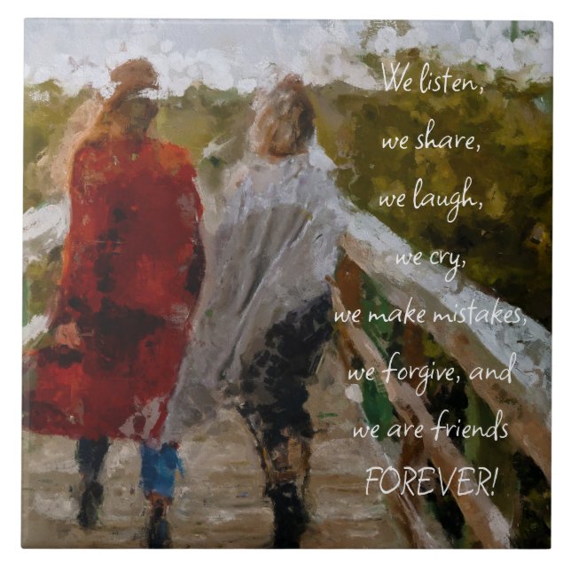 AZULEJO DE CERÂMICA  FRIENDS FOREVER TILE (Frente)