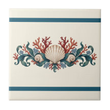 Frisa de Cor personalizada com coral e conchas