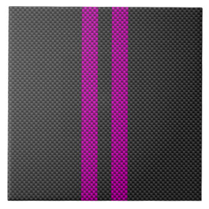 Azulejo De Cerâmica Frisas Cor-de-Rosa Fuchsia no Estilo de Fibra de C