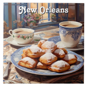 Azulejo De Cerâmica Frituras assadas da cozinha doce de New Orleans