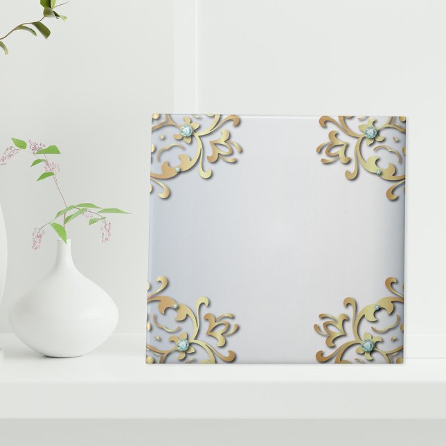 Azulejo De Cerâmica Fronteira de Filigrana Barroca com Ornamentado Dou (Criador carregado)