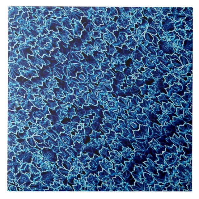 Azulejo De Cerâmica Frosted Blue Ivy Cool (Frente)