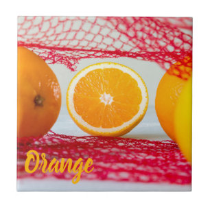 Azulejo De Cerâmica Fruta de laranja para o vegão e o vegeatriano