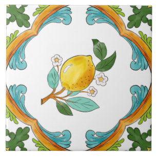 Azulejo De Cerâmica Fruta de Maiolica Italiana