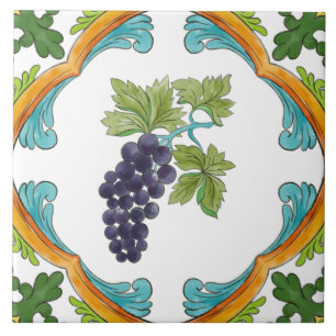 Azulejo De Cerâmica Fruta de Maiolica Italiana