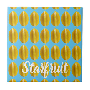 Azulejo De Cerâmica Fruta de padrão Starfrucarambola para Vegan