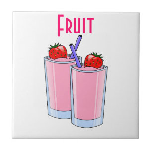 Azulejo De Cerâmica Fruta Suave Suavizada Sessert Morango Destino