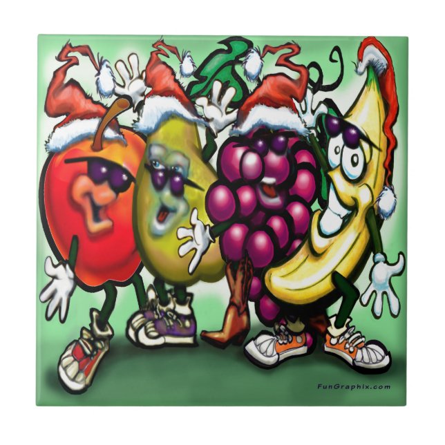 Azulejo De Cerâmica Frutado Natal (Frente)
