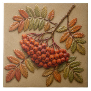 Azulejo De Cerâmica Frutas e Folhas de Outono de Rowan