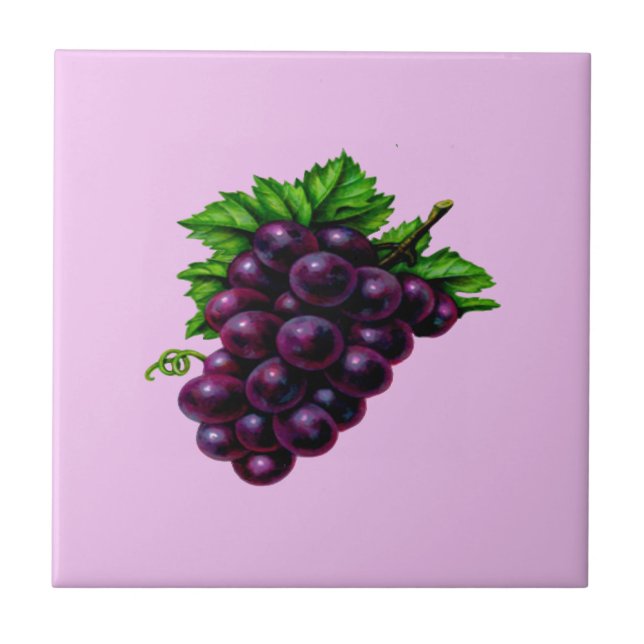Azulejo De Cerâmica Fruto da Videira (Frente)